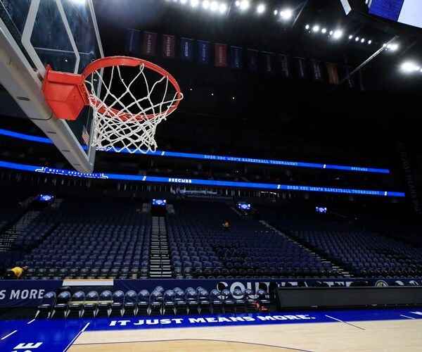 an emptry basketball court