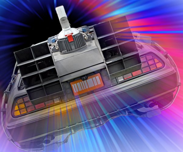 Illustration of the DeLorean from "Back to the Future."