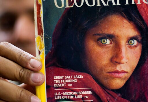Afghan Girl from Famous Cover Portrait Is Evacuated to Italy