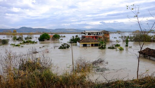 Rain Slows in Albania but Agricultural Land Still Underwater