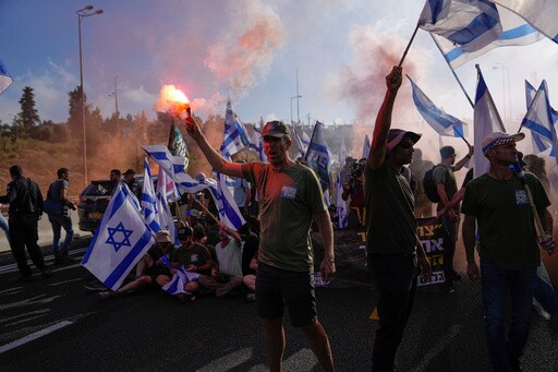 Israelis Block Highways in Nationwide Protests over Government's Plan to Overhaul Judiciary
