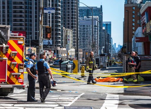 The Latest: Toronto Cops Say Van Incident Looked Deliberate