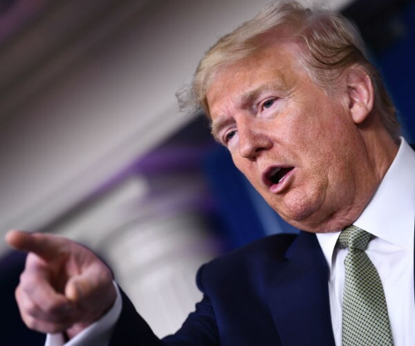 us president donald trump during the daily press briefing on coronavirus 