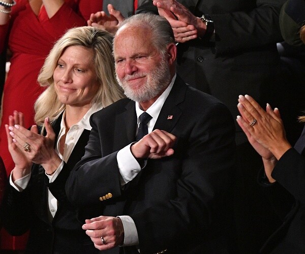 rush limbaugh pumps fist