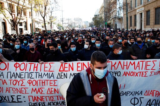 Citing Pandemic, Greece Bans Protests for a Week