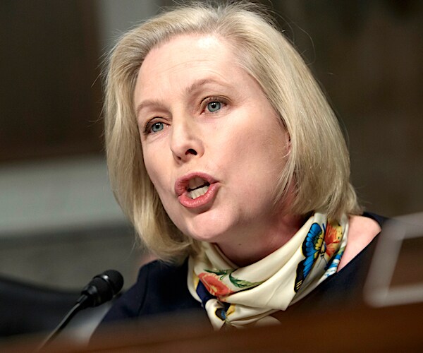 Kirsten Gillibrand speaks during a senate committee hearing