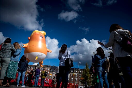 Trump Blimp in Copenhagen on Day he Was Scheduled to Arrive
