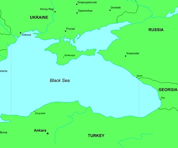 a map of the black sea