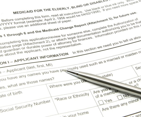 healthcare form for government assistance 
