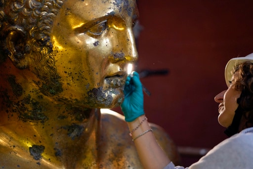Vatican Experts Uncovering Gilded Glory of Hercules Statue Struck by Lightning