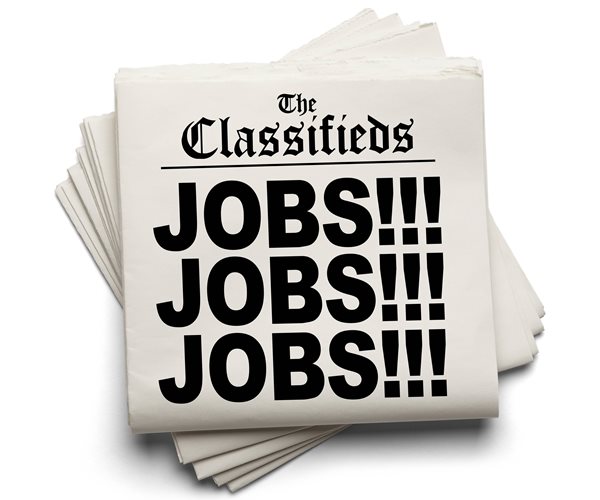 
newspaper classifieds jobs headline
