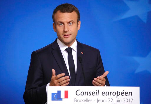 The Latest: French President Meets Central European Leaders