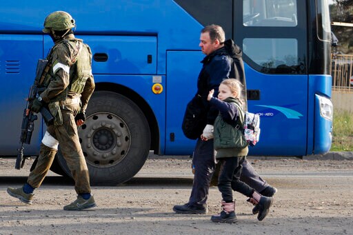Evacuation Efforts Go on at Sprawling Ukrainian Steel Mill