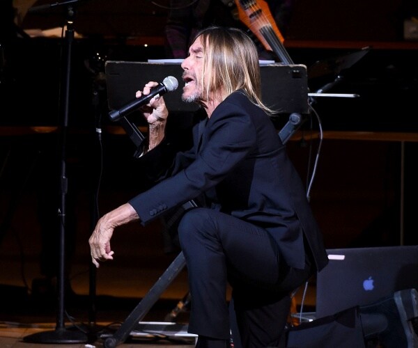 Iggy Pop performs on stage