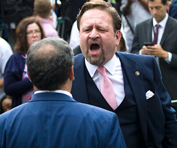 Former White House staffer Sebastian Gorka shouts down Playboy reporter Brian Karem in the Rose Garden