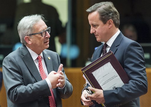 Britain's Cameron Promises Pick-up in EU Reform Proposals