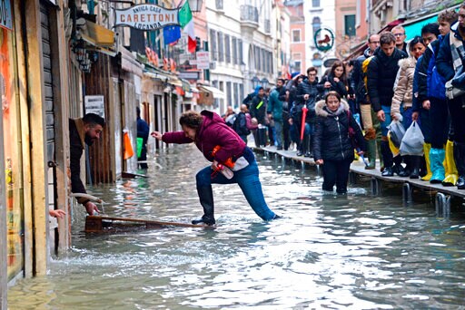 St. Mark's Square Reopens in Venice, but Water Remains High