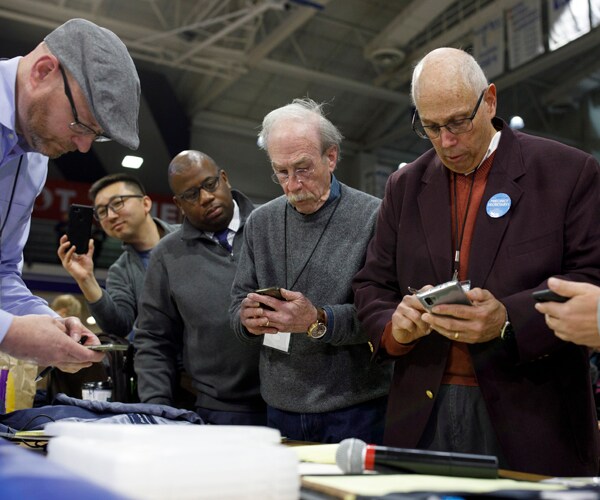 iowa officials look at results from monday's democratic caucuses