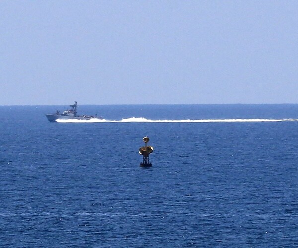 an israeli navy vessel patrolling the waters
