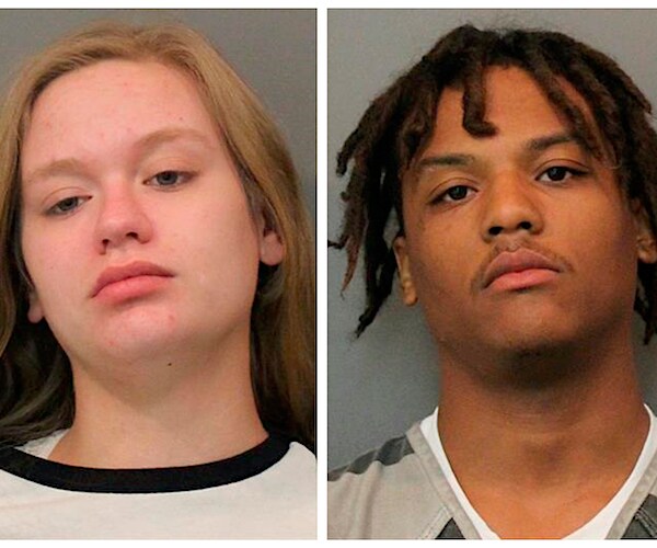 Cailyn Marie Smith, 18, and Kyren Gregory Perry-Jones, 23, in a booking photo