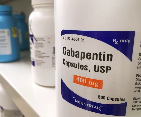 bottle of gabapentin on shelf