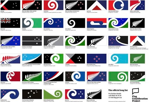 A New Flag? New Zealand Picks 40 Best from 10,000 Designs