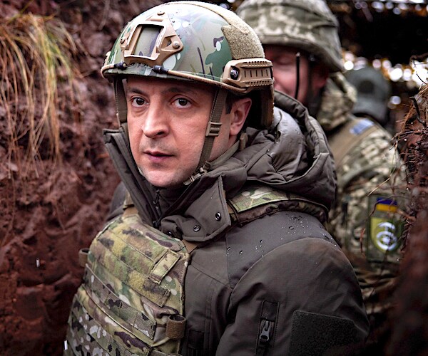 Ukraine President Volodymyr Zelenskyy dons military fatigues before the russian invasion began