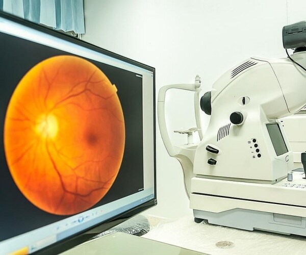 photo of the eye showing the retina