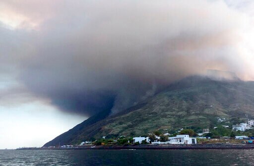 Italy Firefighters Douse Fires on Stromboli after Eruptions