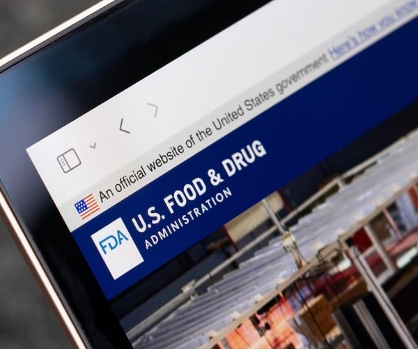 smartphone on FDA website