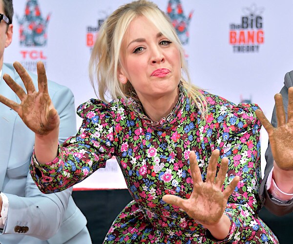 Kaley Cuoco at the Handprints Ceremony at the TCL Chinese Theater Hollywood