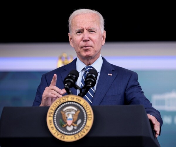 President Joe Biden speaks at the White House