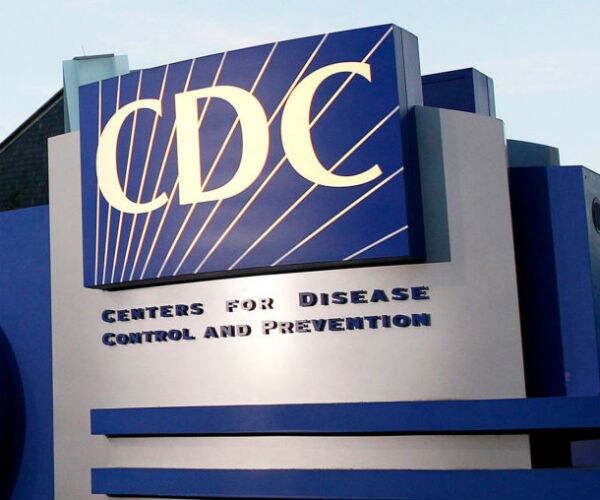 The CDC logo is shown on its Edward R. Roybal Campus. 