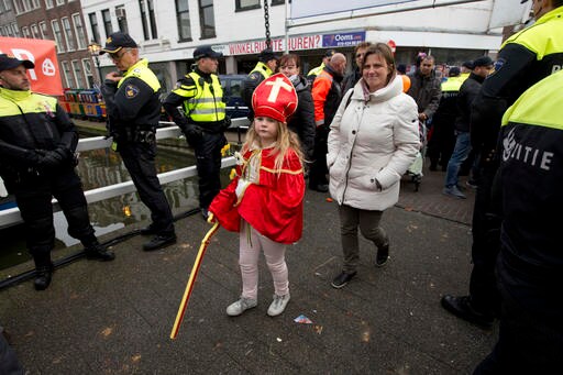 Dutch Police Detain Protesters before Saint Nicholas Arrival