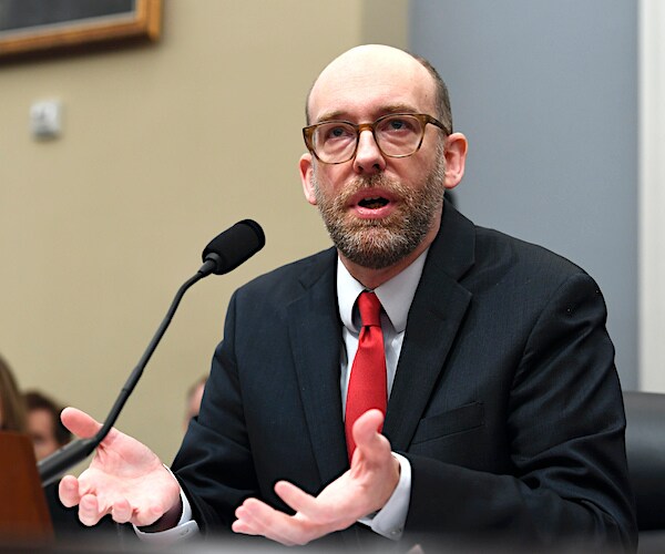 russ vought speaks during a congressional hearing