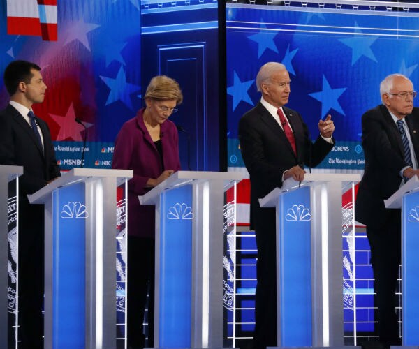 democratic candidates biden sanders buttigieg and warren 