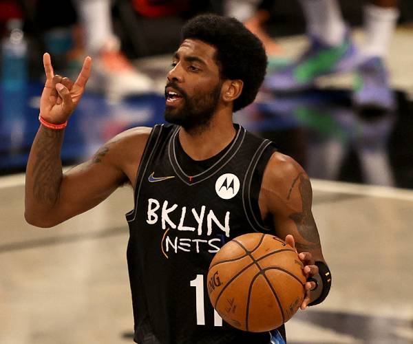 irving playing on the court