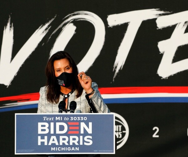 Michigan Gov. Gretchen Whitmer at a campaign event