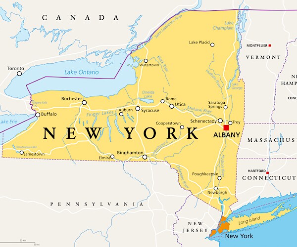 a map of new york state