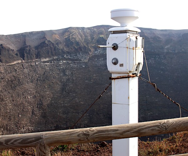 Mount Vesuvius, a stratovolcano in the Italian Gulf of Naples