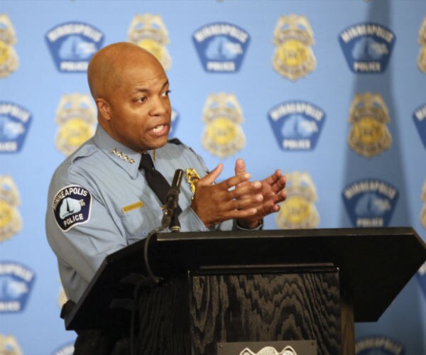 Minneapolis Police Chief Medaria Arradondo addresses the media where he discussed police reforms