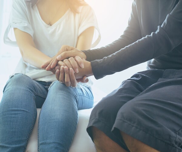 consoling someone suffering from a mental health issue