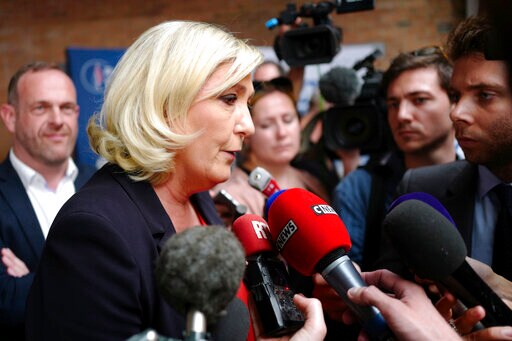 French Far-right Leader Says EU Vote a Referendum on Macron