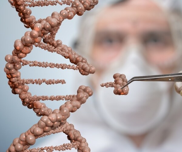 scientist editing DNA