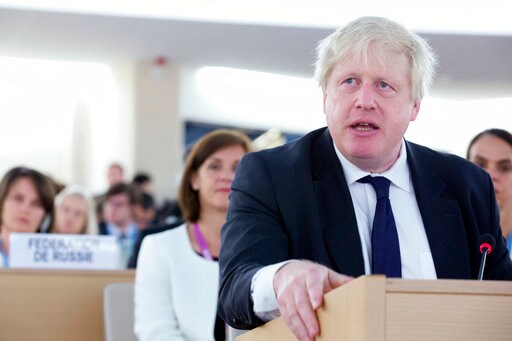 The Latest: UK's Boris Johnson Defends UN Human Rights Body