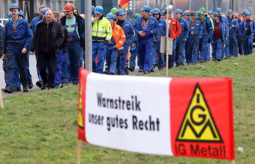Factory Workers across Germany on Strike amid Wage Talks