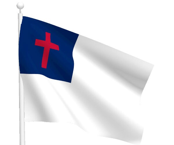 christian flag is shown