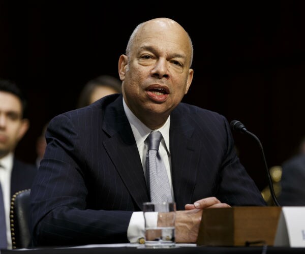 Former Homeland Security Secretary Jeh Johnson is shown