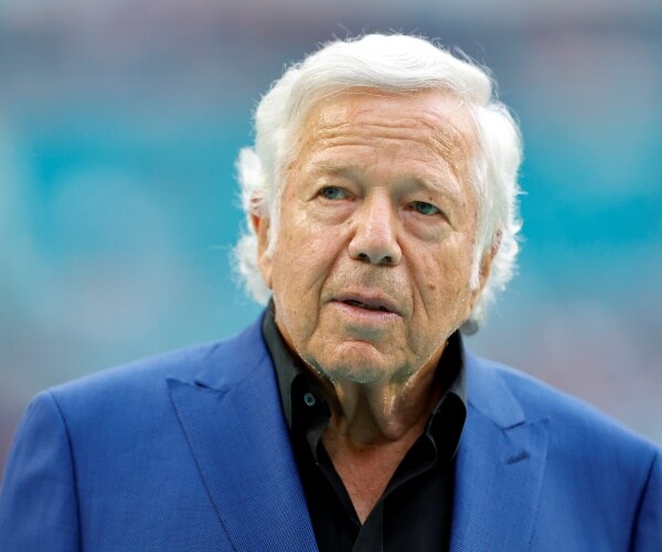 robert kraft looks on