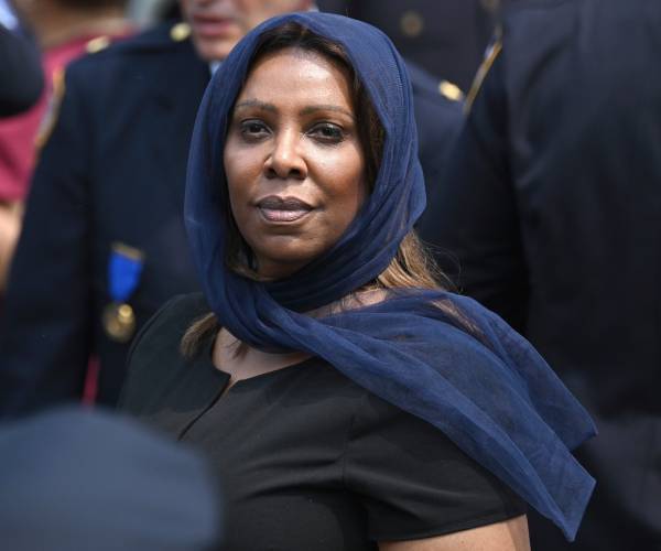 new york attorney general letitia james at funeral for slain nypd officer didarul islam